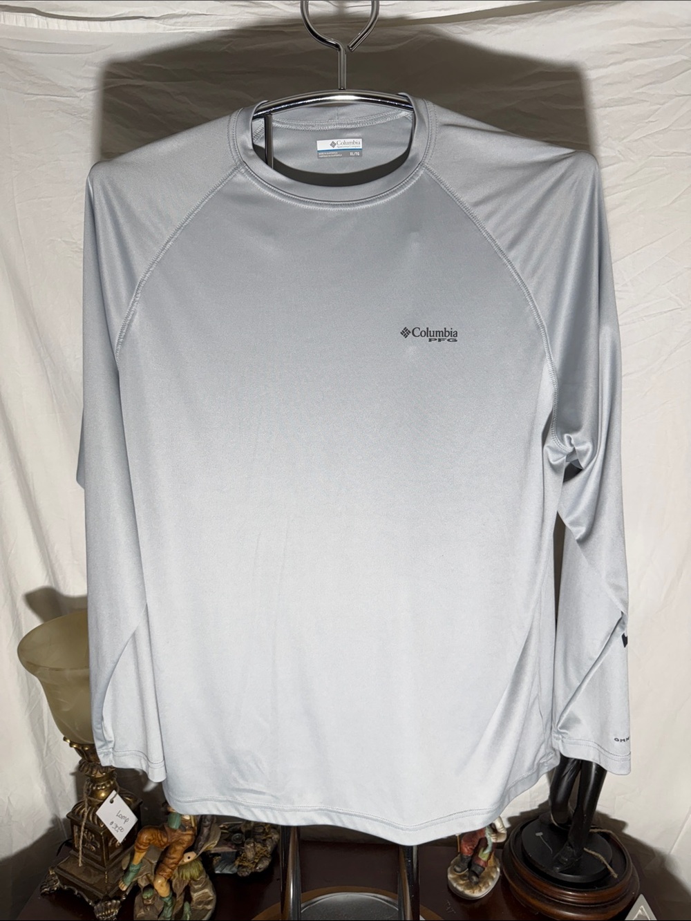 Columbia Silver-Gray Long Sleeve Performance Shirt